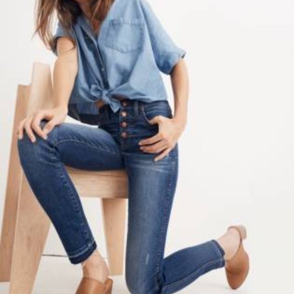 Madewell Denim - Madewell 10" Hi-Rise Skinny Jeans Drop-Hem